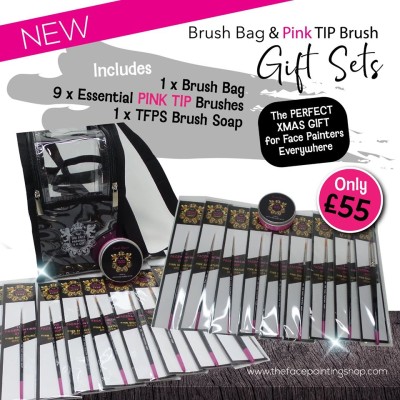 The Face Painting Shop Pink Tip Brush Set 1 The Face Painting Shop Pink Tip Brush Set 1
